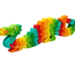Puzzle bois dragon alphabet 26 pièces A à Z - commerce équitable