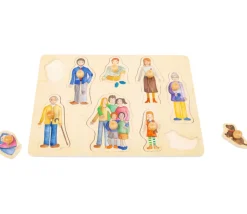 Puzzle bois Famille 9 pièces à encastrer