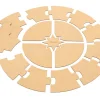Puzzle bois rond géant neutre 70 cm - 17 pièces Montessori cercle annuel