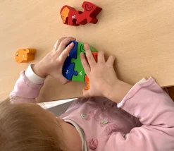 Puzzle bois tortue 1 à 5 - commerce équitable