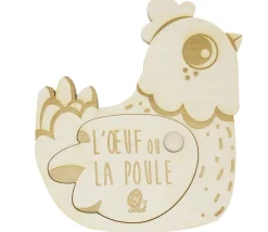 Puzzle 3D éducatif en bois - cycle de la poule