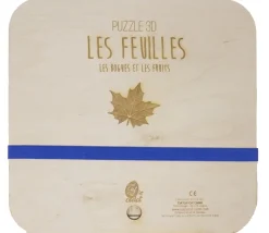 Puzzle éducatif en bois - Les feuilles, bogues et fruits