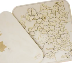 Puzzle éducatif en bois - La France (3 niveaux : département, région et fleuve)