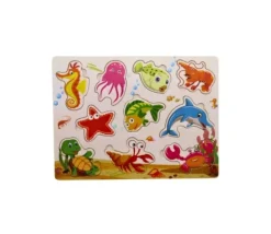 Puzzle en bois 10 à 11 pièces à encastrer La ferme