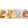 Puzzle en bois 4 animaux boutons à encastrer dès 12 mois
