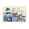 Puzzle en bois 24 animaux de la banquise