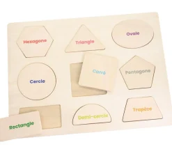 Puzzle en bois 9 formes géométriques