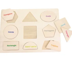 Puzzle en bois 9 formes géométriques