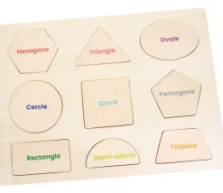 Puzzle en bois 9 formes géométriques