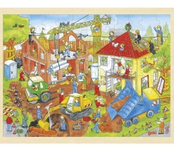 Puzzle en bois 96 pièces Chantier de construction