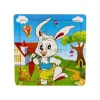 Puzzle en bois 16 pièces Lapin