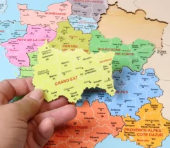 Puzzle en bois Carte de France 29.5 x 30 cm