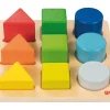 Puzzle en bois classement formes, couleurs et hauteurs