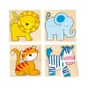 Puzzle et mémo animaux sauvages Karemo en bois