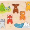 Puzzle jeu en bois Animaux forêt 8 pièces figurines