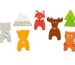 Puzzle jeu en bois Animaux forêt 8 pièces figurines