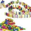 Rallye Dominos bois Arc en ciel - 247 tuiles de 4 x 2.2 cm