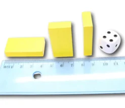 Rectangle 4 cm en bois. Domino neutre 40 x 20 x 8 mm à l'unité