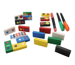 Rectangle 4 cm en bois. Domino neutre 40 x 20 x 8 mm à l'unité