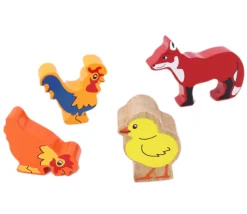 Renard en bois 96 x 72 x 25 mm