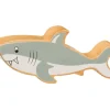 Requin gris en bois grande taille 56 x 136 x 25 mm