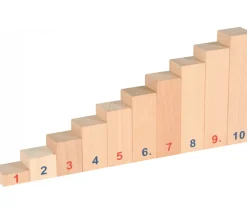 Réglettes bois numérotées de calcul de 1 à 10 math