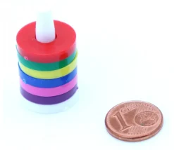 Rondelle 17 mm jeton troué pour jeux - anneaux