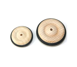 Roue en bois de 4.3 cm avec pneu caoutchouc pour construction
