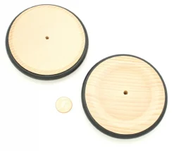Roue en bois de 8.4 cm avec pneu caoutchouc pour construction