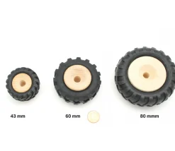Roue tracteur de 4.3 cm avec pneu caoutchouc