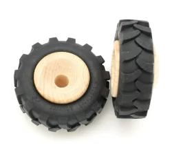 Roue tracteur de 6 cm avec pneu caoutchouc