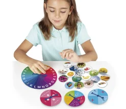 Roues de pré-lecture - découverte des lettres et syllabes