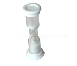 Sablier de jeu 1 minute - BLANC - 7.6 cm PM