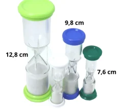 Sablier de jeu 2 minutes - ROUGE - 9.8 cm MM