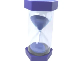 Sablier ultra lisible de 15 minutes - BLEU - 30 cm GEANT