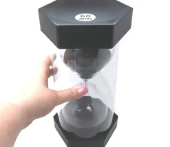 Sablier ultra lisible de 60 minutes /1 heure - NOIR - 30 cm GEANT