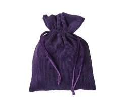 Sac 13 x 18 cm - velours épais VIOLET avec cordon