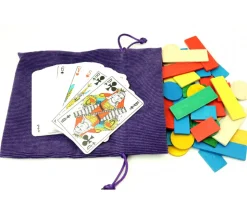 Sac 13 x 18 cm - velours épais rouge avec cordon