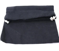 Sac coton noir 17 x 14 cm avec cordelette de serrage taille M