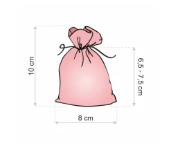 Sac suédine rouge 8 x 10 cm