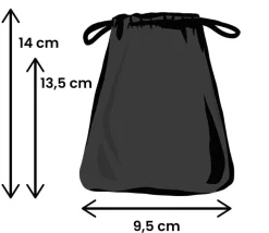 Sac suedine 95 x 140 mm modèle 1 noir