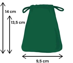 Sac suedine 95 x 140 mm modèle 1 vert foncé