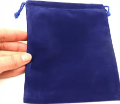 Sac suedine 125 x 175 mm modèle 2 bleu