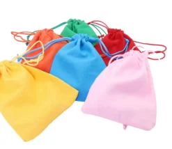 Sac tissu 14 X 10 cm coton couleur taille S