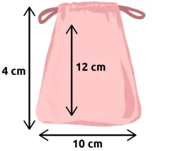 Sac tissu 14 X 10 cm coton couleur taille S