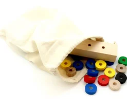 Sac tissu coton pour pions de jeux 28 x 18 cm