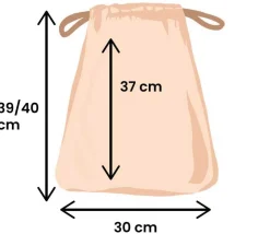 Sac tissu L+ 30 x 40 cm - grand sachet 100% coton