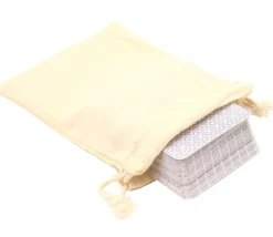 Sac tissu S 14 x 10 cm - sachet 100 % coton pour pions de jeux