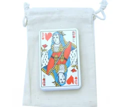 Sac tissu S 14 x 10 cm - sachet 100 % coton pour pions de jeux