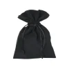 Sac velours 17 x 12 cm noir avec cordon